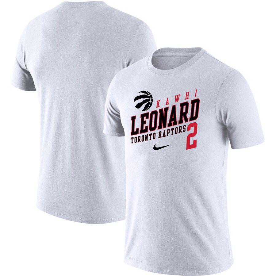 2019 Men Toronto Raptors #2 Leonard white NBA Nike T shirt